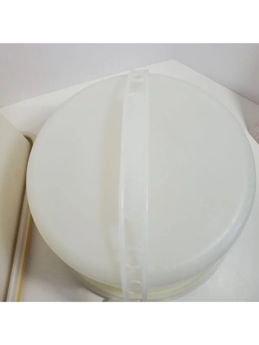 Vintage Tupperware Cake Takers Handles Lot Round Square MCM Harvest Sheer